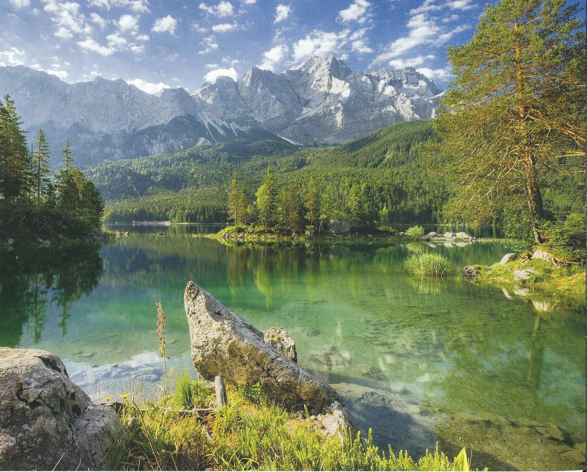Eibsee sullo Zugspitze puzzle online