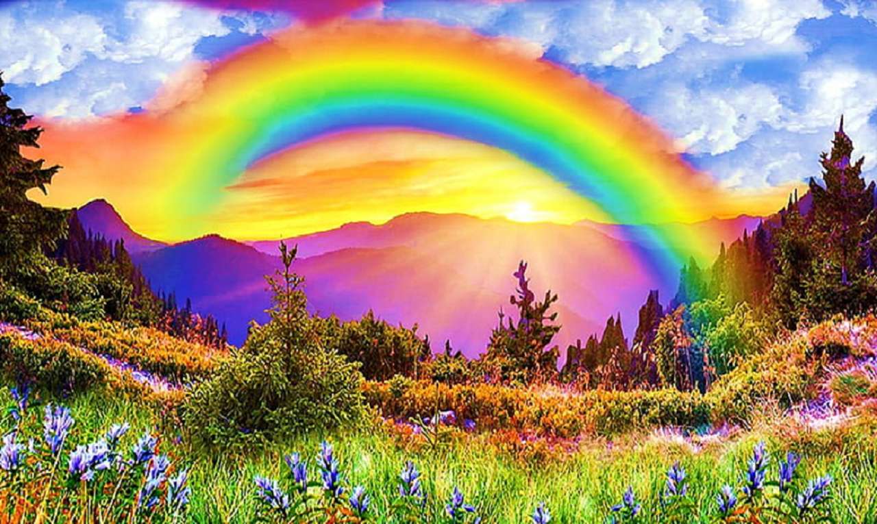 Paesaggio arcobaleno puzzle online