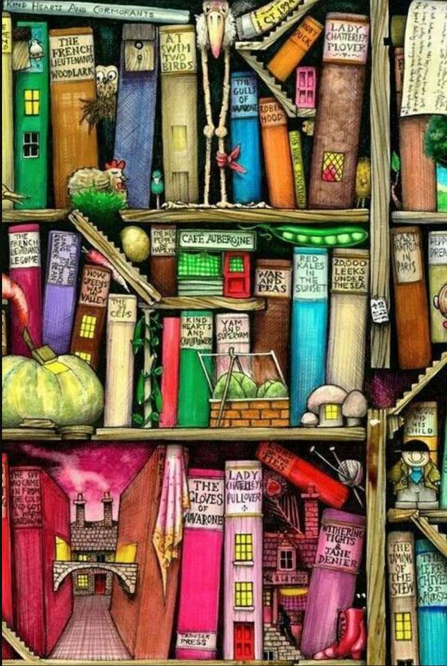Szórakoztató könyvesbolt kirakós online