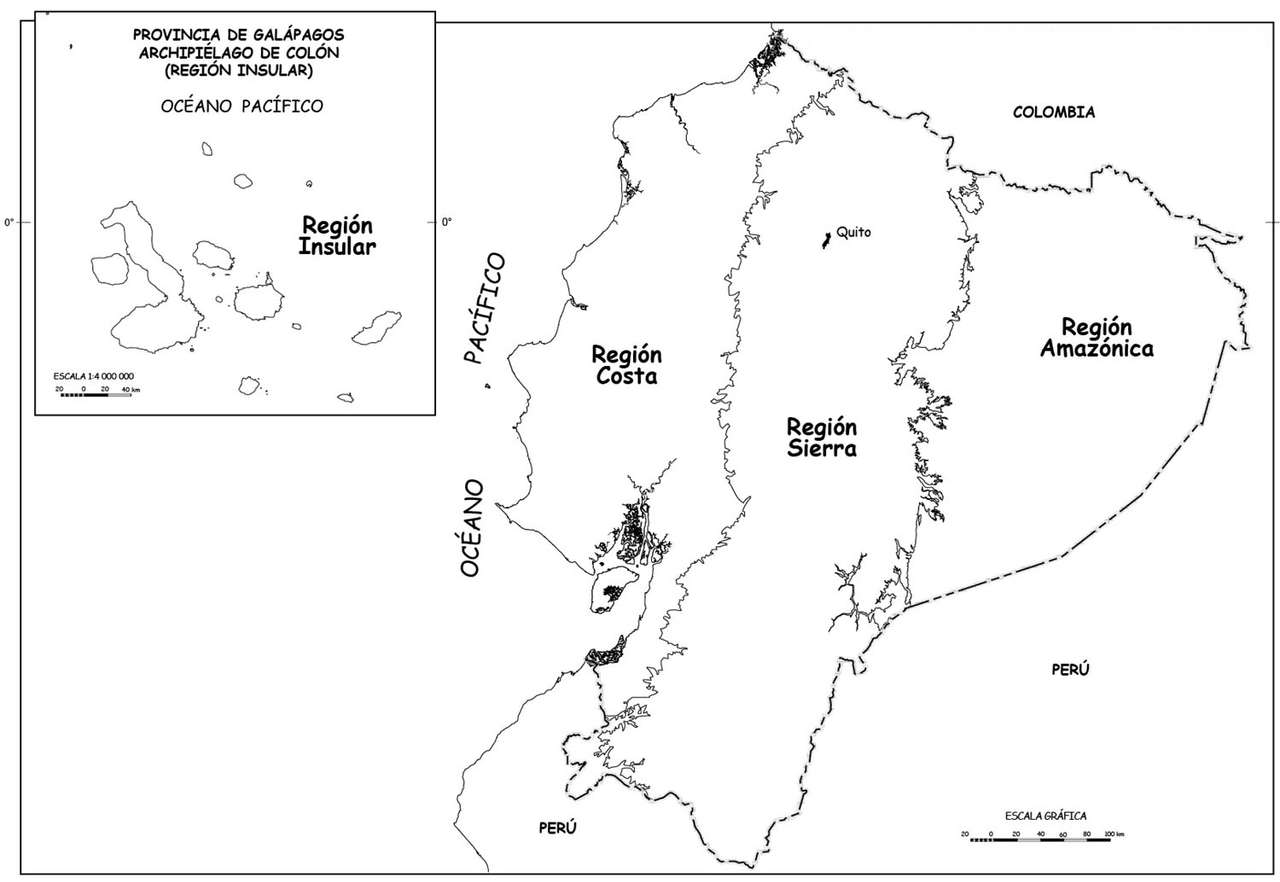 карта регионов экватора онлайн-пазл