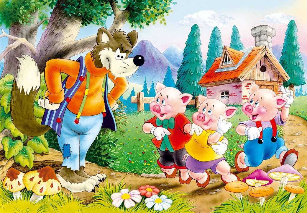 die 3 kleinen Schweinchen Online-Puzzle