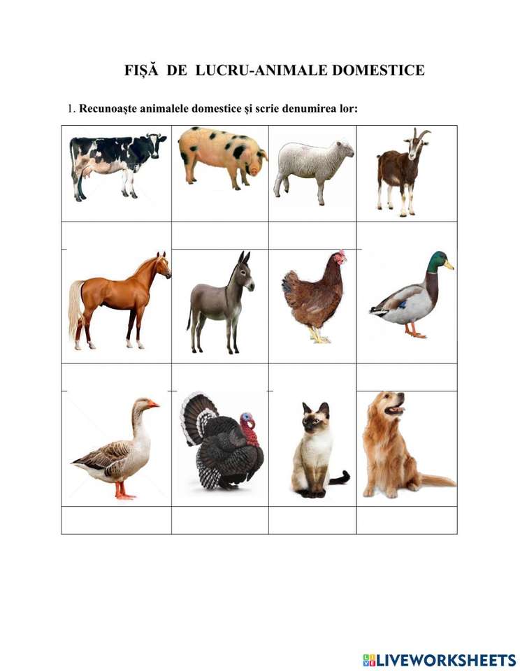 animale de la fermă puzzle online