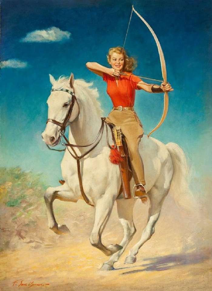 Archery on horseback jigsaw puzzle online