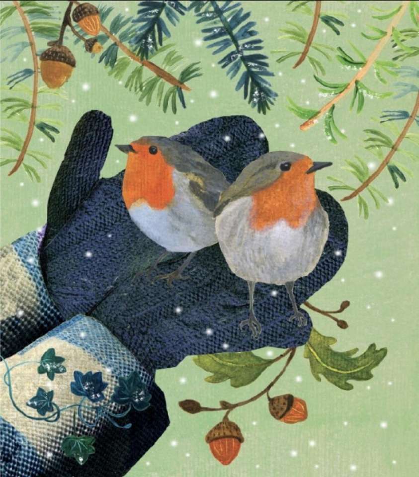 Hear the bells and robin friends jigsaw puzzle online