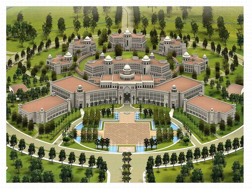 Pakistan-Islamabad-Interessant complex van legergebouwen online puzzel