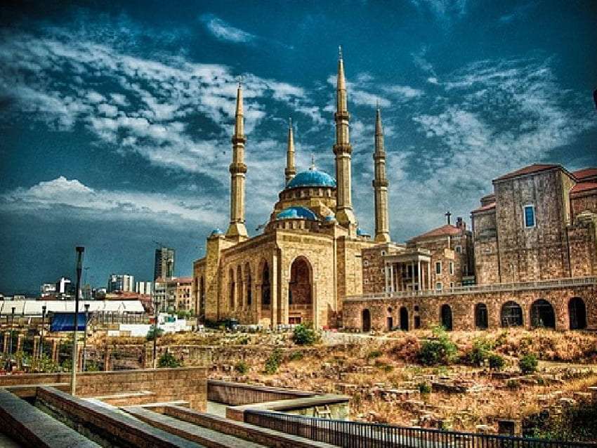 Beirut i Libanon - Mohammad Al-Amin-moskén Pussel online