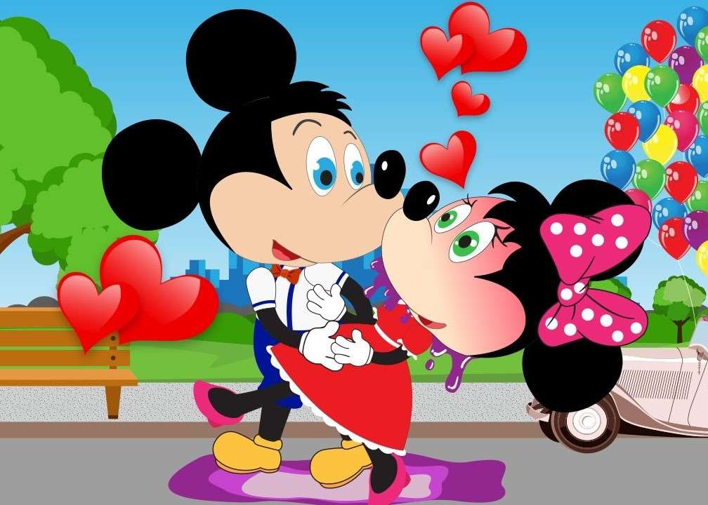 Mäuse aus einem Märchen am Valentinstag Puzzlespiel online