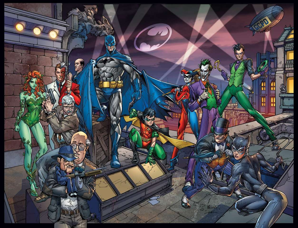 Familia de Batman y Robin de Gotham rompecabezas en línea