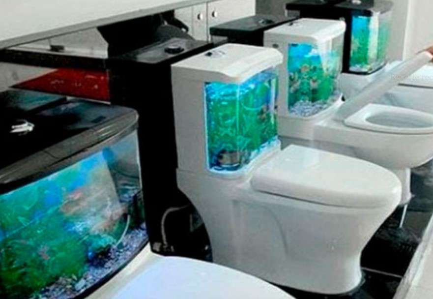 тоалетна аквариум онлайн пъзел