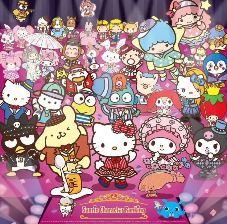 Hello Kitty парти с приятели онлайн пъзел