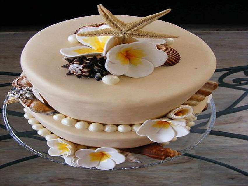 Gyönyörű alkalmi marcipán torta kirakós online