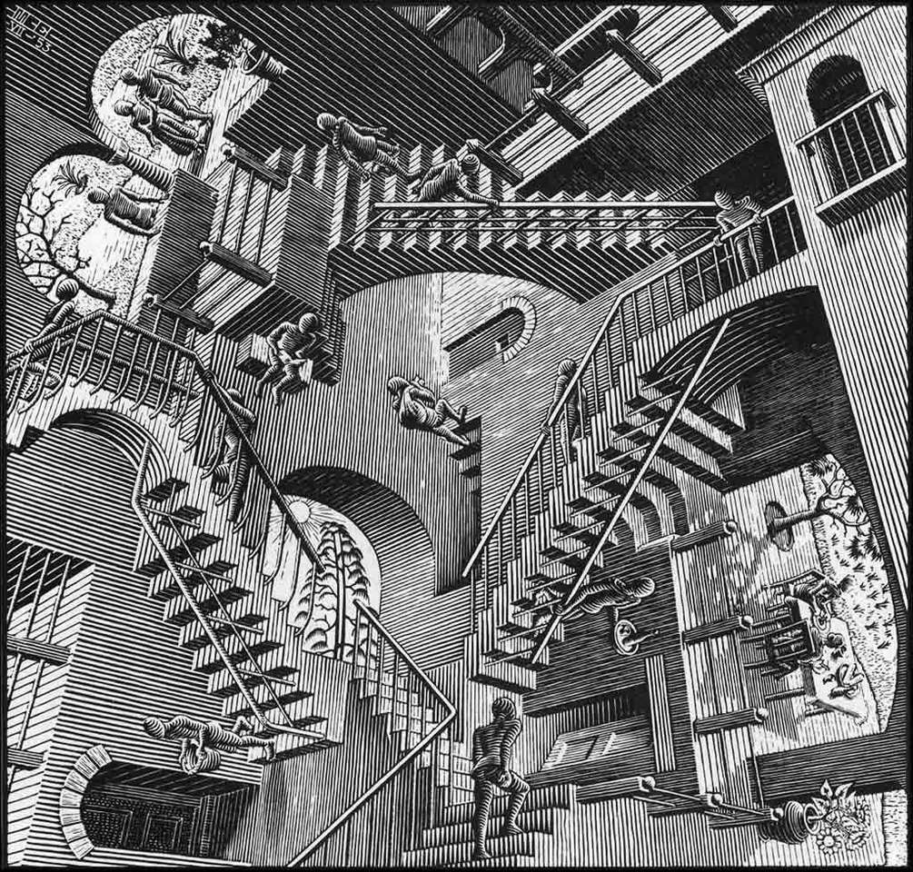 Escher - Relativitate jigsaw puzzle online