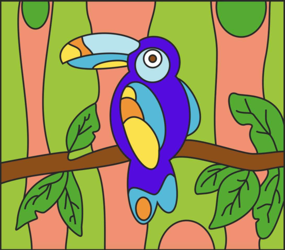 pássaro na selva puzzle online