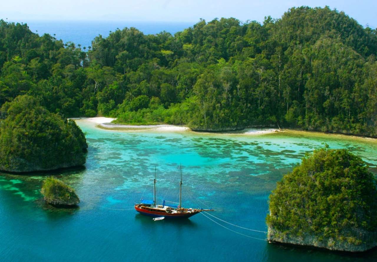 Sumatra-Posto affascinante con piccole isole puzzle online