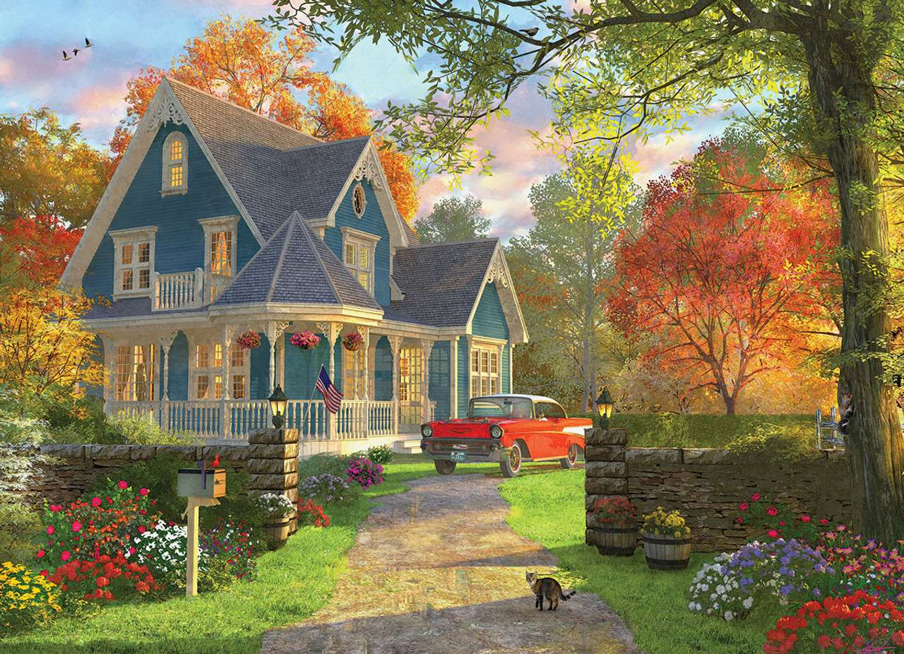 Grande maison avec porche puzzle en ligne