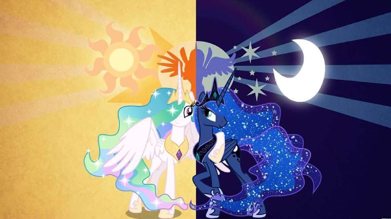 Η πριγκίπισσα Celestia και η Luna online παζλ