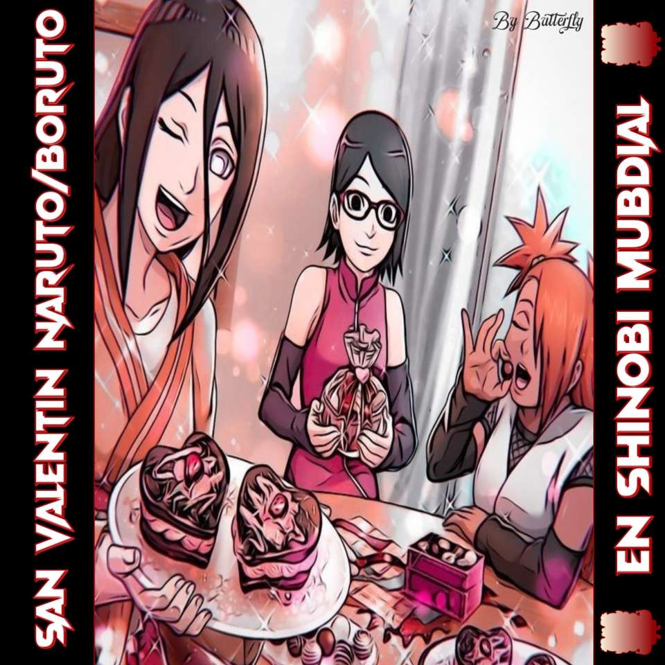 Valentijnsdag Naruto/Boruto Shinobi World legpuzzel online