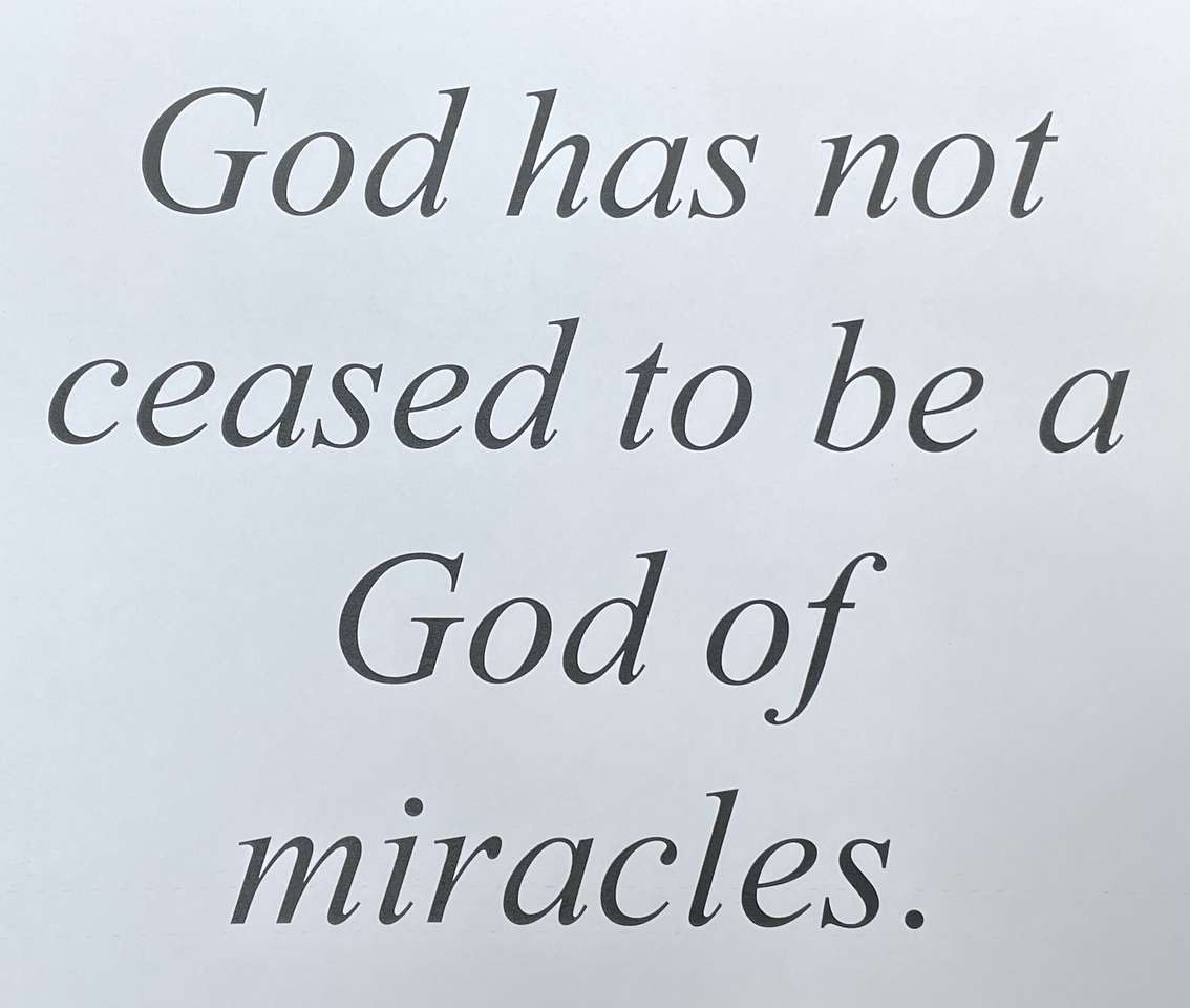 Dios no ha dejado de ser un Dios de milagros rompecabezas en línea
