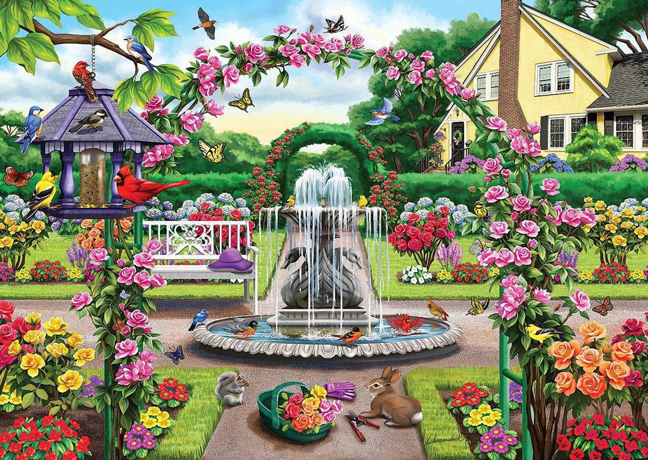 Bem-vindo ao jardim de rosas quebra-cabeças online