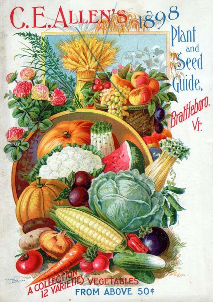Poster vintage di verdure 1 puzzle online