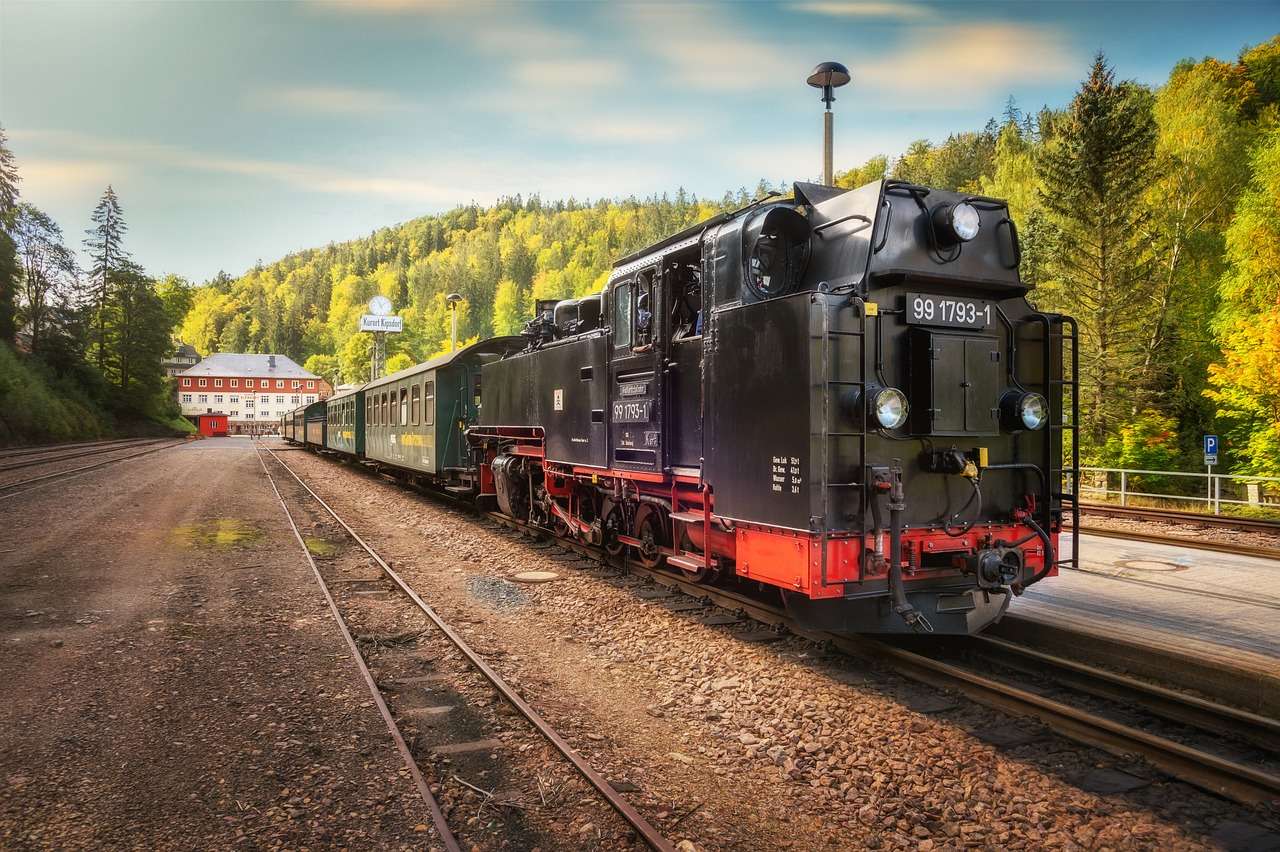 Tåg Järnväg pussel på nätet