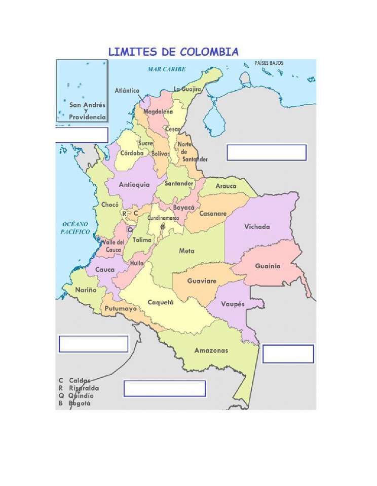 limites de la Colombie puzzle en ligne