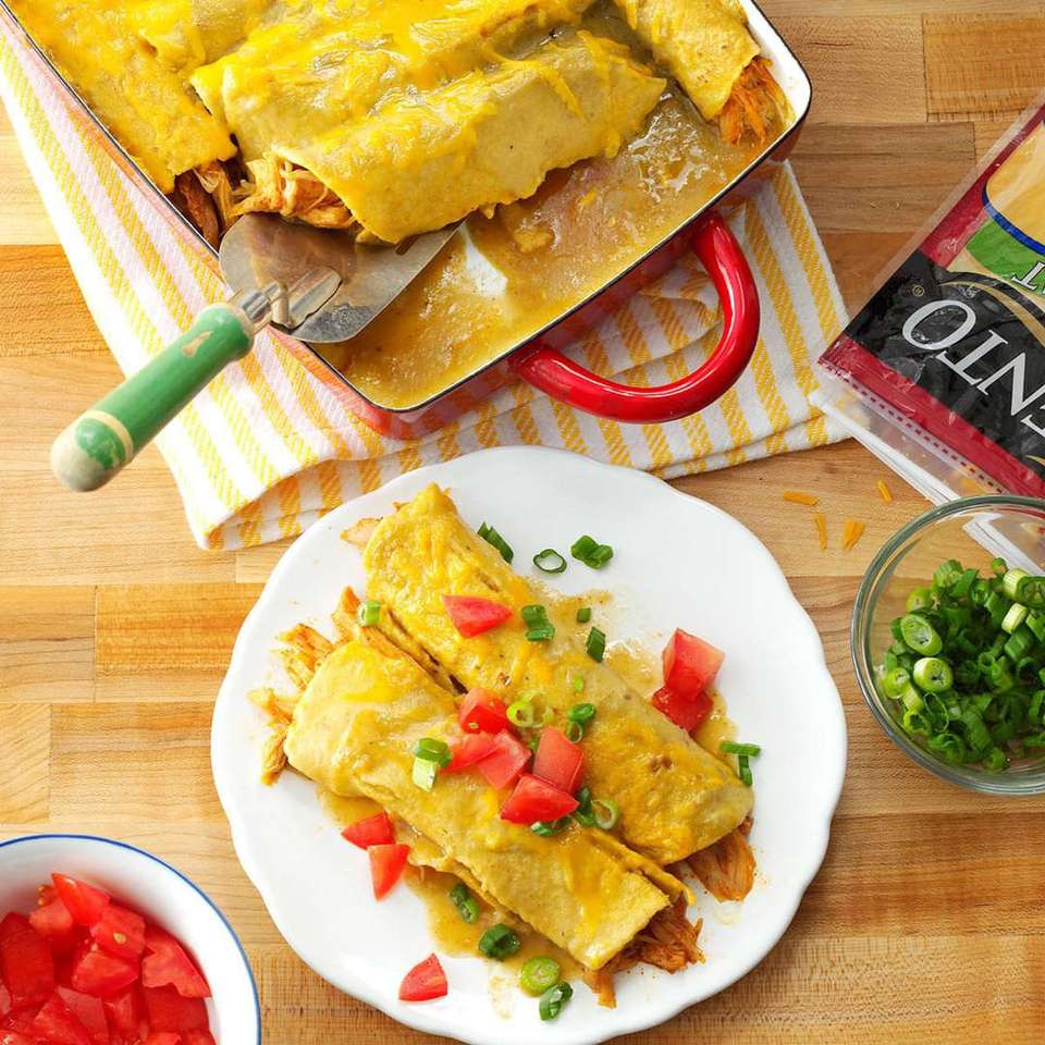 Enchiladas au poulet et au fromage puzzle en ligne