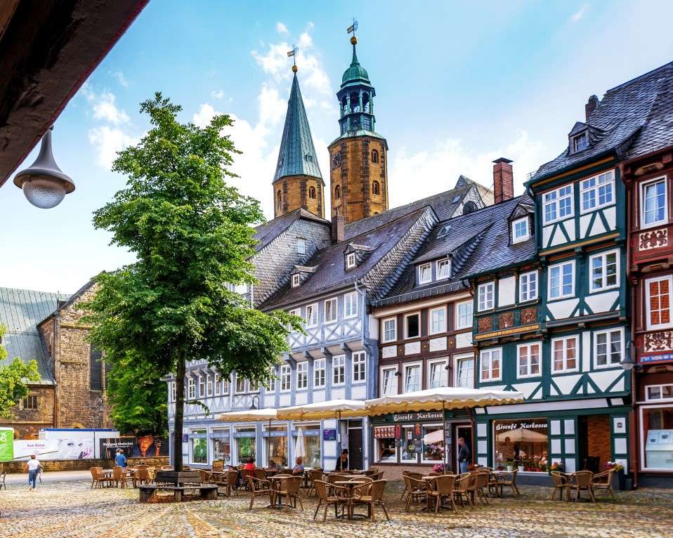 Oude stad in een Duitse stad online puzzel