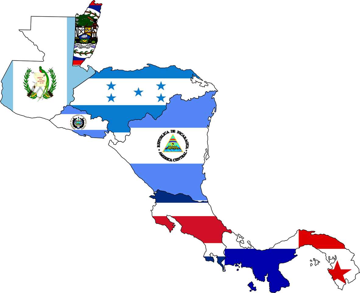 中央アメリカの地図 オンラインパズル