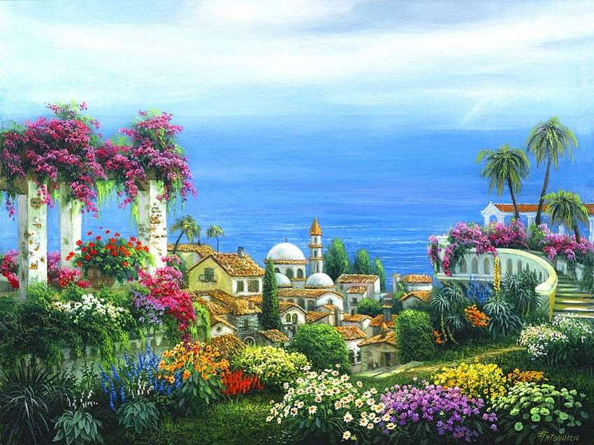 Fabulous seaside view from the terrace online puzzle