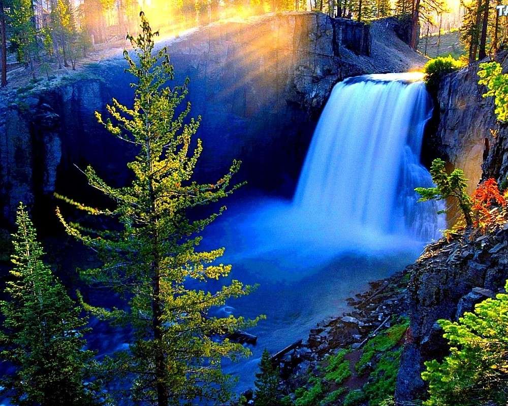 waterfall in the forest jigsaw puzzle online