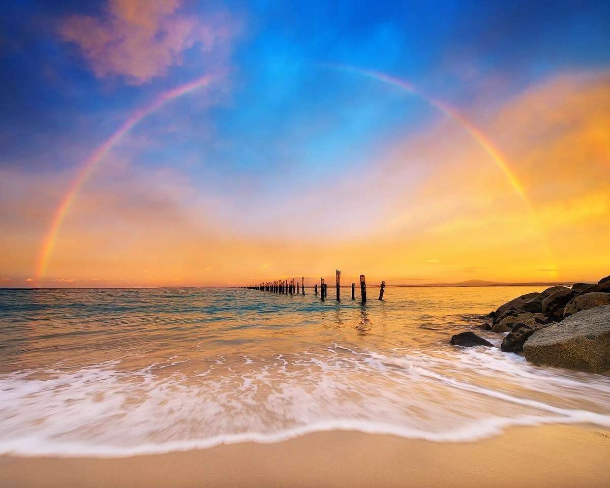 Arco-íris sobre o mar puzzle online