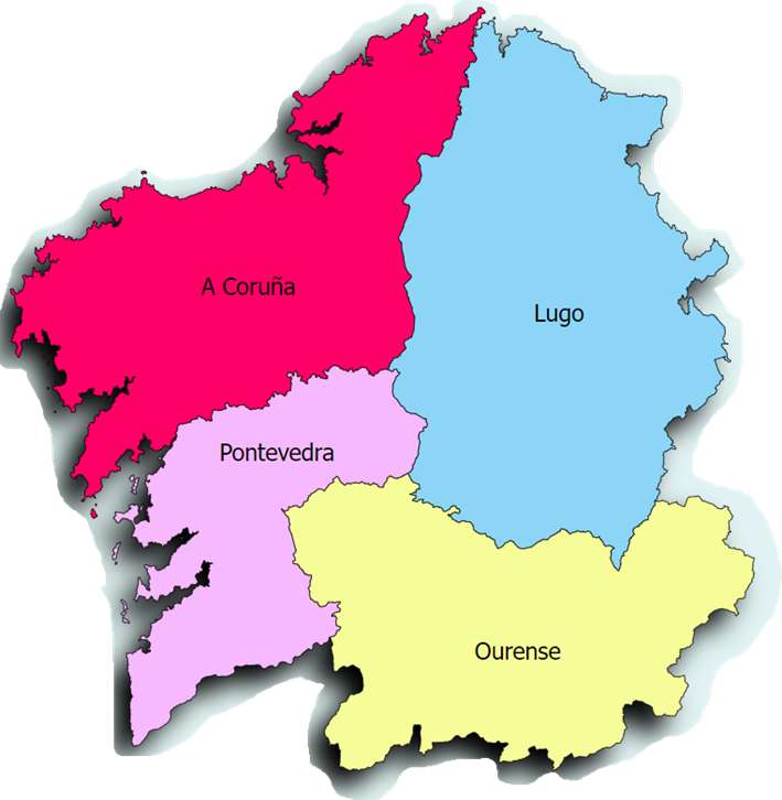 Galicië kaart online puzzel