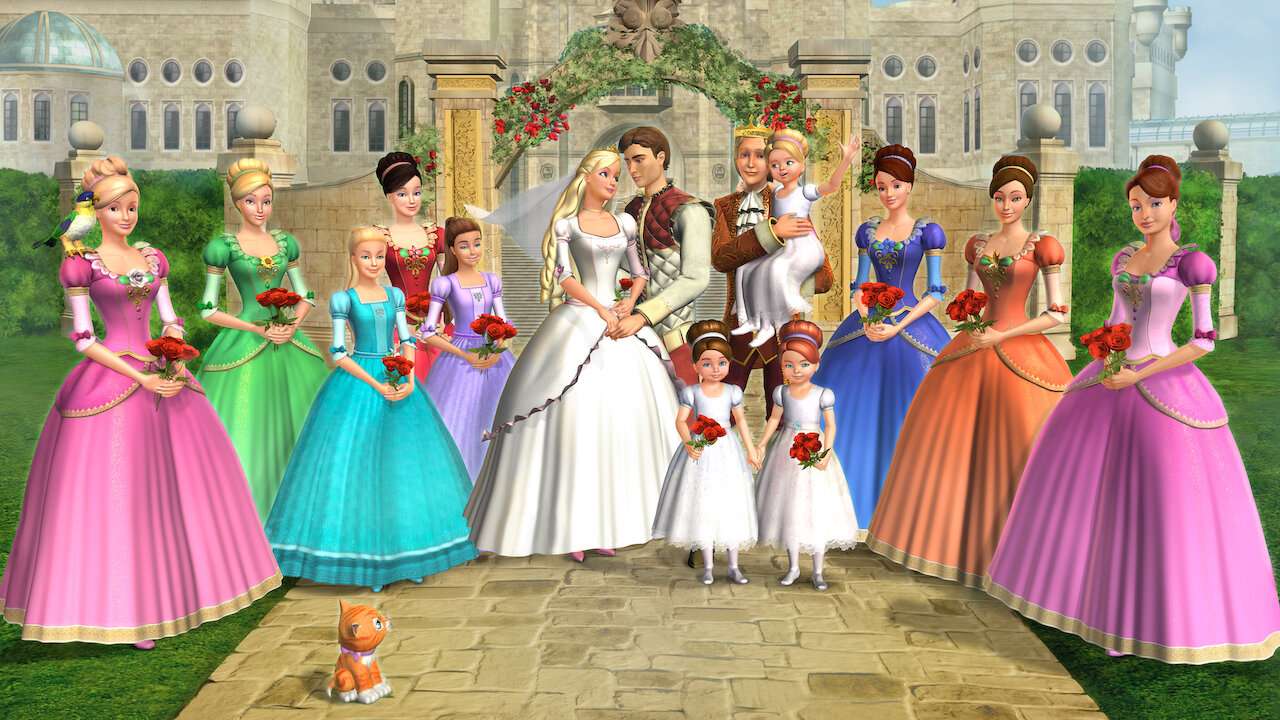 Barbie på tolv prinsessornas bal pussel på nätet