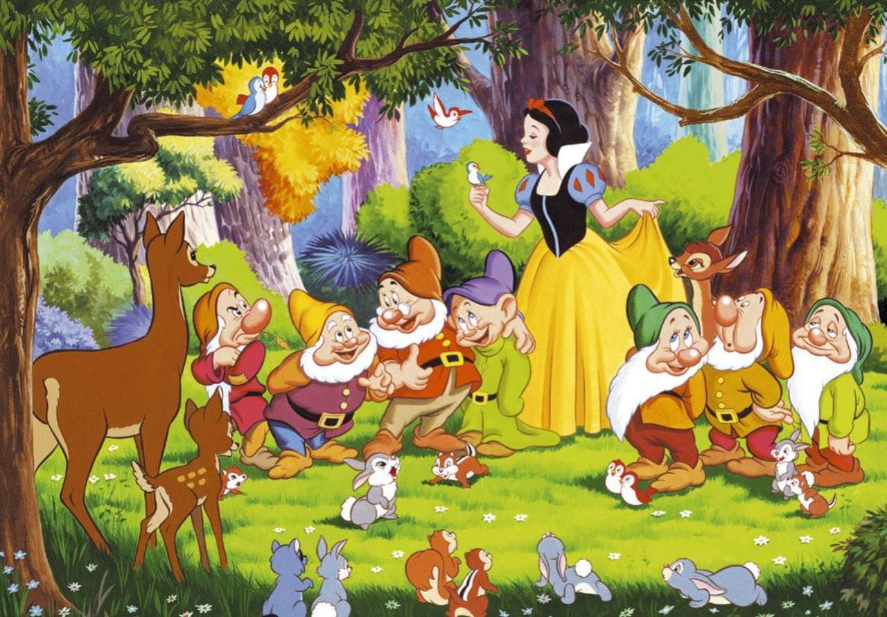 Snow White and friends online puzzle