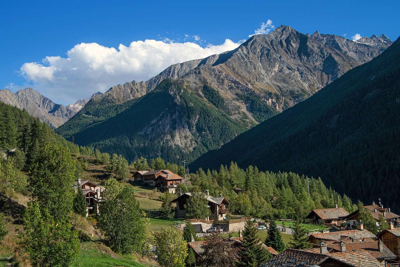 алпийско село онлайн пъзел