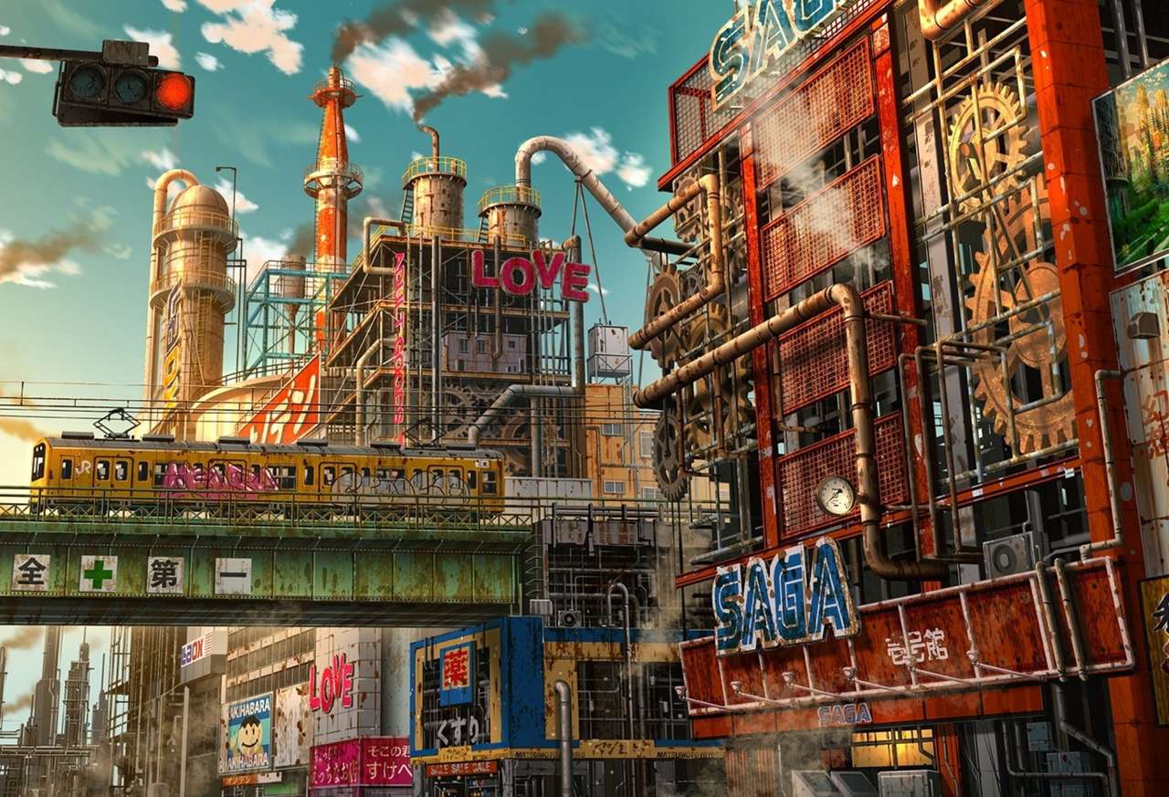 Japonsko - animace města Tokio skládačky online