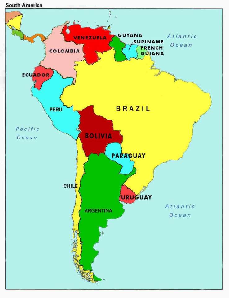 Sydamerika pussel på nätet