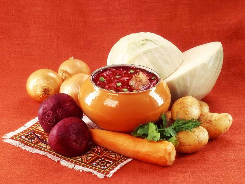 Ukrainian borscht, it's tasty, I ate it online puzzle