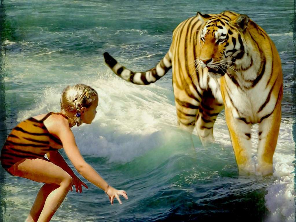 Tigern och flickan Pussel online