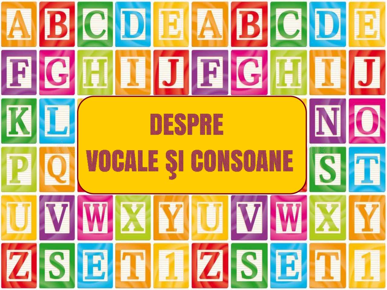 consonants and vowels jigsaw puzzle online