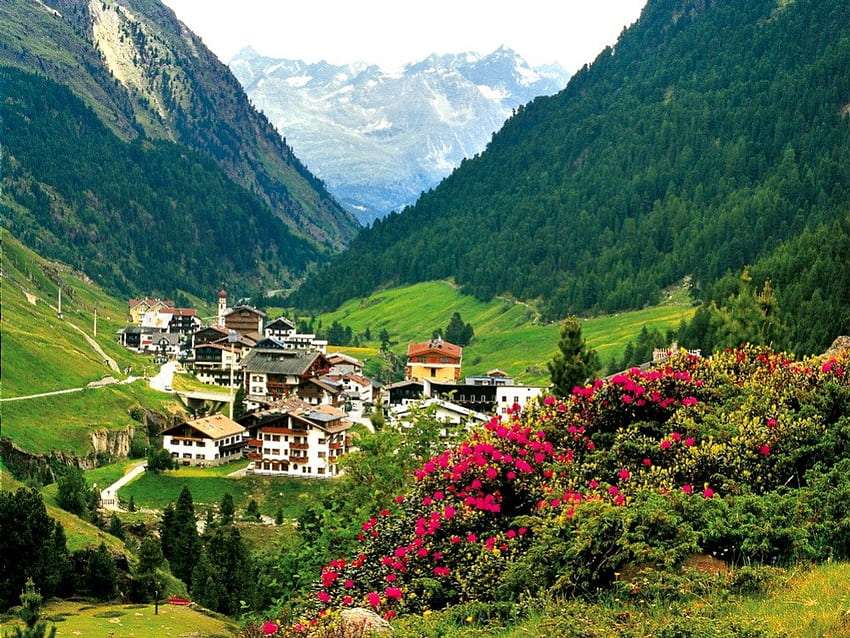 Ausztria-Gyönyörű nyaralóhely online puzzle