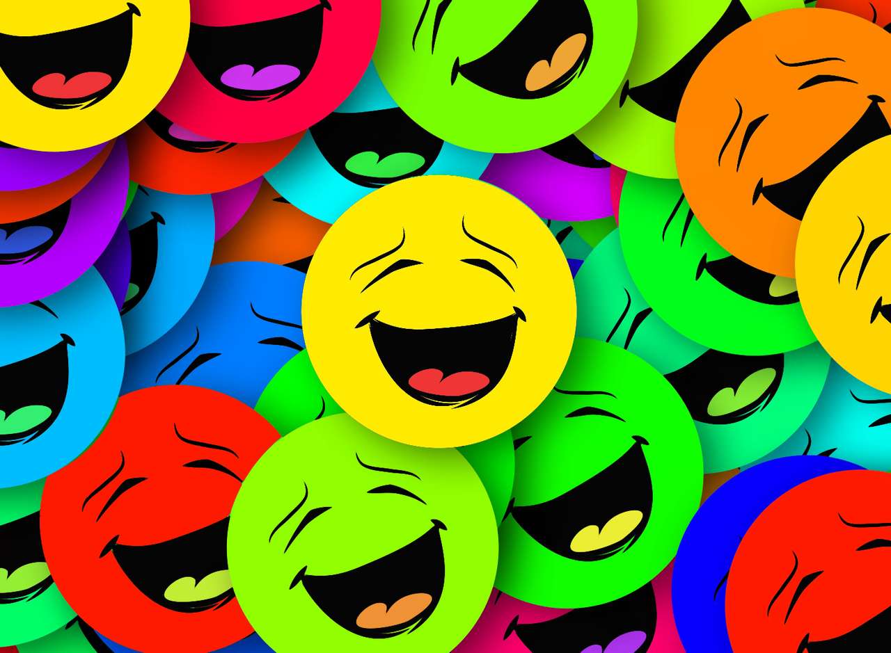 Bunte fröhliche Smileys für dich :) Puzzlespiel online
