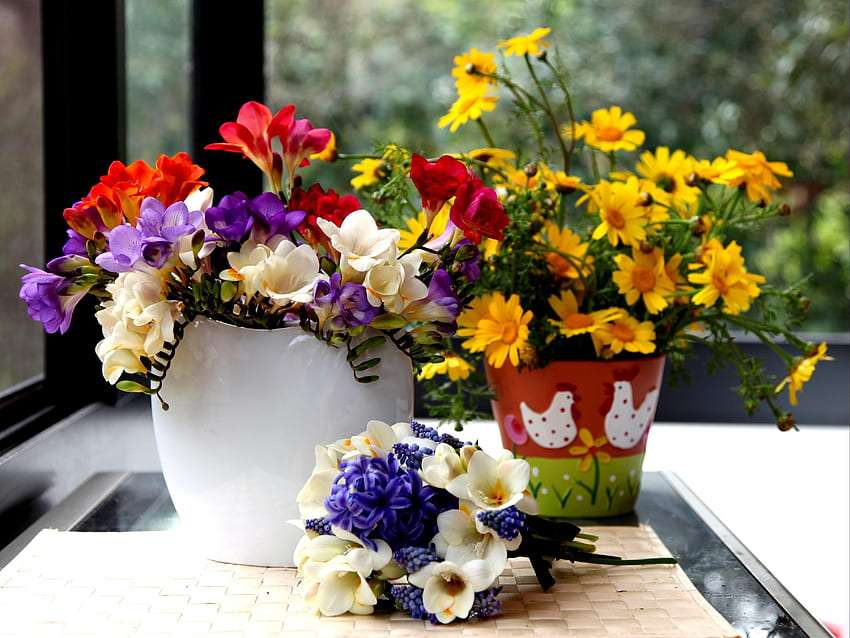 Charmants bouquets colorés puzzle en ligne
