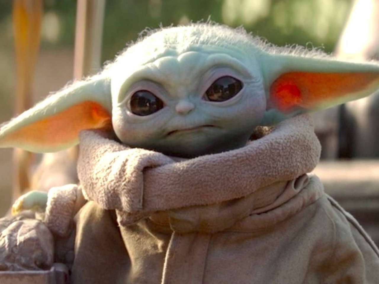 Roztomilý obličej Baby Yoda<3 skládačky online