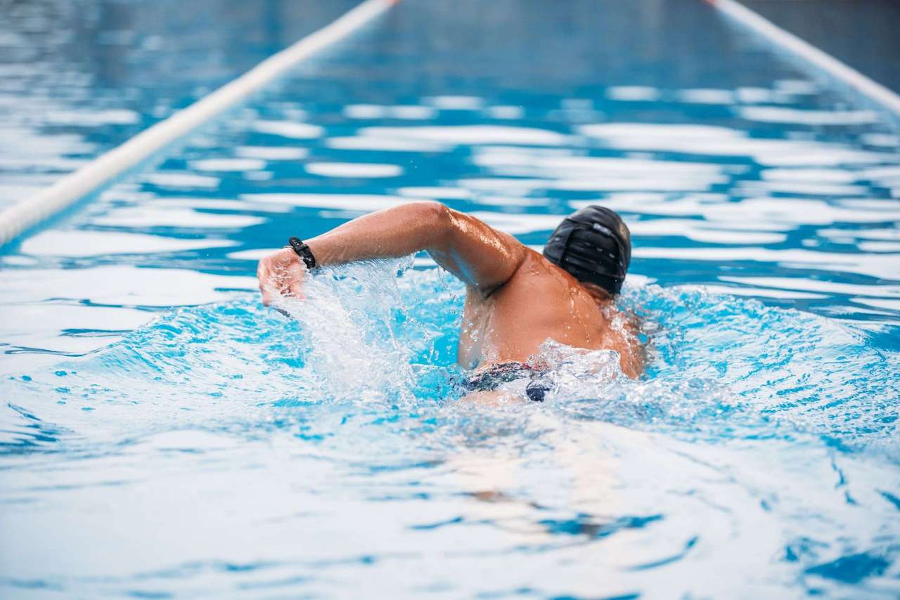 Παράδειγμα κολύμβησης μπλε παζλ παζλ online