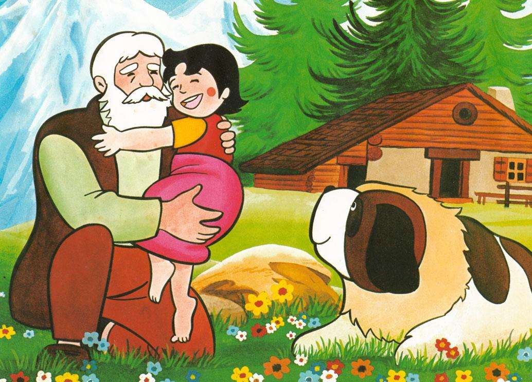 Heidi and her grandfather jigsaw puzzle online