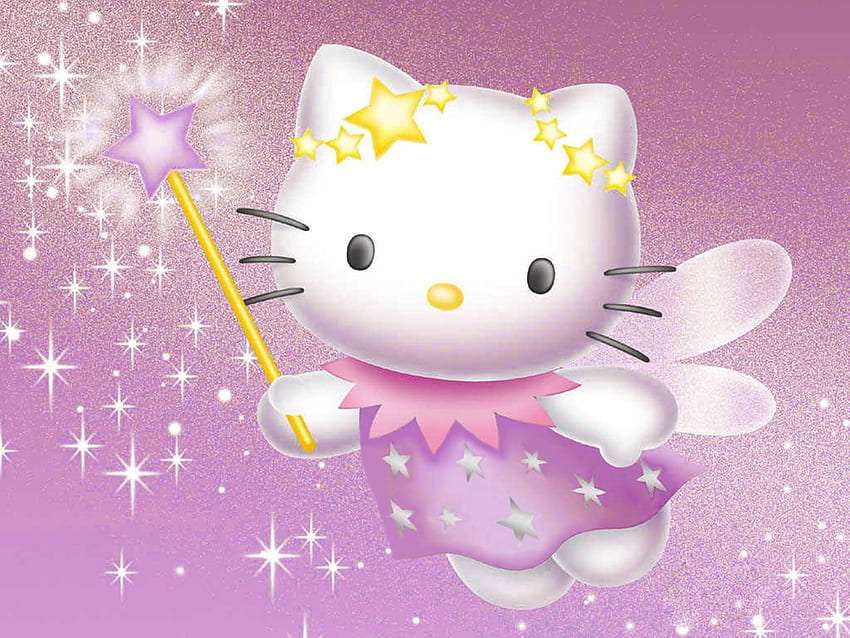 Fialová Hello Kitty skládačky online