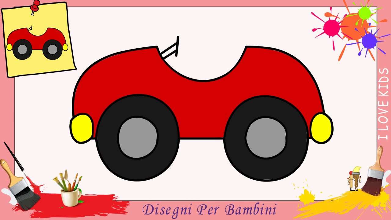 ドナルドダックの赤い車 ジグソーパズルオンライン