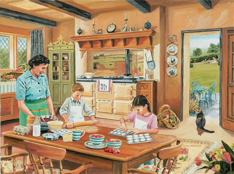 Faceți o prăjitură cu mama jigsaw puzzle online